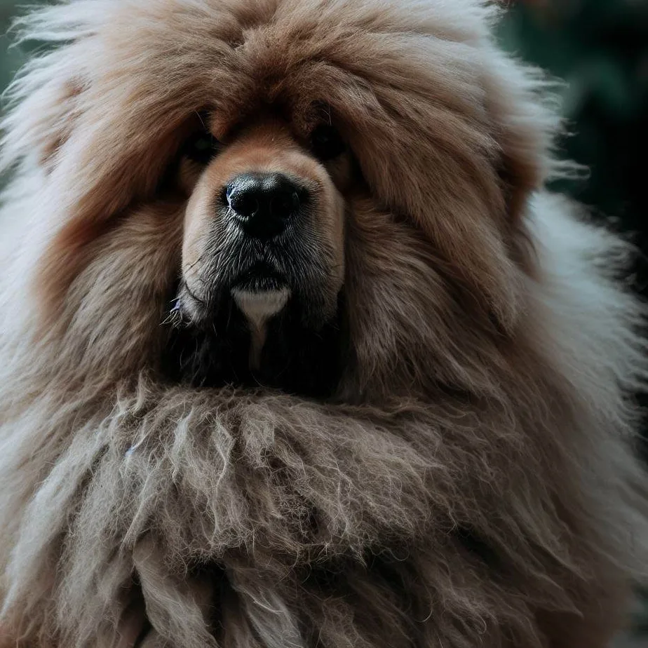 Câine cu blană mare