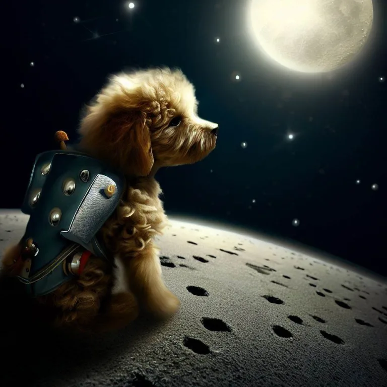 Primul câine pe Lună